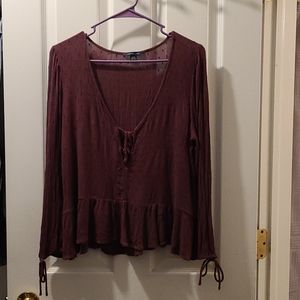 Maroon American Eagle Top